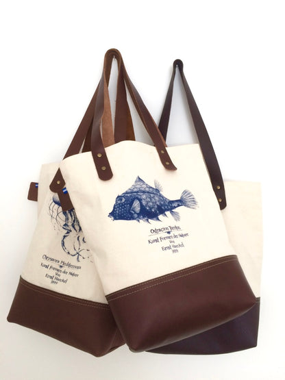 TOTE NAVAL LONA - BLUMARINO LEATHER